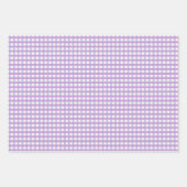 Daisy Bloem en Paarse Gingham Inpakpapier Vel (Voorkant 2)