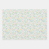 Daisy Bloem en Paarse Gingham Inpakpapier Vel (Voorkant)