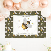 Daisy Bloem Hommell Bij Groene Baby Shower Spandoek