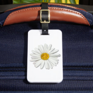 Daisy Bloem Innerlijke Vrede Symbool Teken Liefde  Bagagelabel