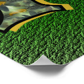 Daisy Bloem Kunst Monogram Eerste Letter F  Poster (Hoek)