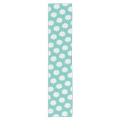 Daisy bloem patroon aangepaste kleur tabel runner korte tafelloper (Voorkant)