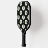 Daisy Bloem Patroon Cute Meisjesachtig Trendy Wit Pickleball Paddle (Links)