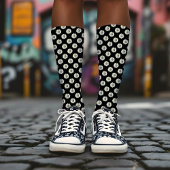 Daisy Bloem Patroon Cute Meisjesachtig Trendy Wit  Sokken