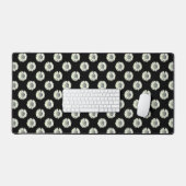 Daisy Bloem Patroon Leuk Girly Trendy Wit Zwart Bureaumat (Keyboard & Muis)