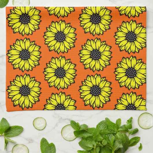 "Daisy" - Bloem Pattern Kitchen Towel Theedoek (Gevouwen)
