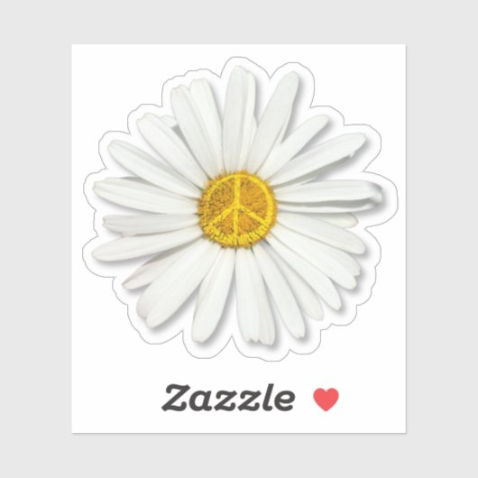 Daisy Bloem van Innerlijke Vrede Symbool Teken - H Sticker (Vel)