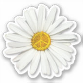 Daisy Bloem van Innerlijke Vrede Symbool Teken - H Sticker (Voorkant)