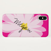Daisy bloem vector art custom iPhone X hoesje (Achterkant (horizontaal))