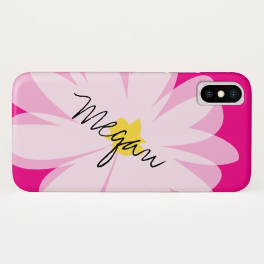 Daisy bloem vector art custom iPhone X hoesje (Achterkant (horizontaal))