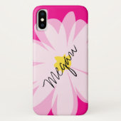 Daisy bloem vector art custom iPhone X hoesje (Achterkant)