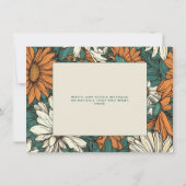  daisy bloemen, behalve de datumkaart save the date (Achterkant)