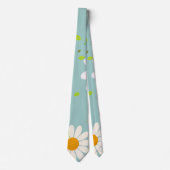 Daisy Bloemen Bloemen Bloemen Patroon Girly regenb Stropdas (Voorkant)