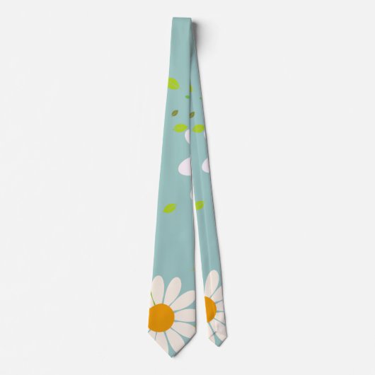 Daisy Bloemen Bloemen Bloemen Patroon Girly regenb Stropdas (Voorkant)