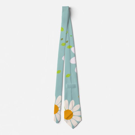 Daisy Bloemen Bloemen Bloemen Patroon Girly regenb Stropdas (Achterkant)