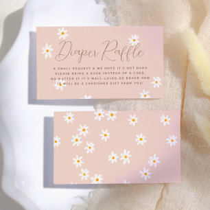 Daisy Bloemen Boho Roze Bloemig Baby Shower Informatiekaartje