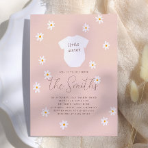Daisy Bloemen Boho Roze Zusje Baby Shower