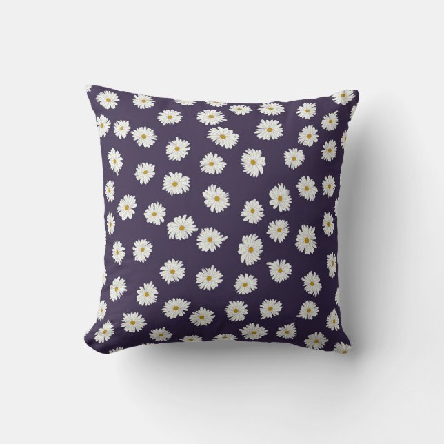 Daisy bloemen: klein, naadloos patroon. kussen (Voorkant)