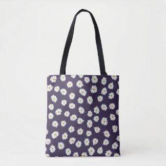 Daisy bloemen: klein, naadloos patroon. tote bag
