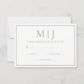 Daisy Bloemen Krans Formele bruiloft RSVP Kaart (Achterkant)