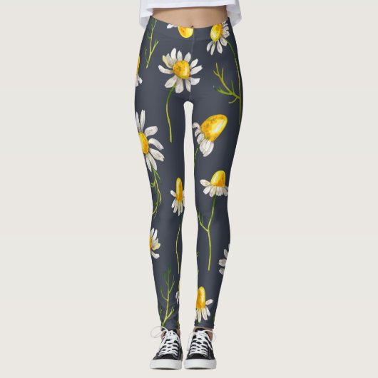 Daisy bloemen leggings (Voorkant)