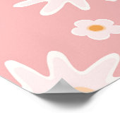 Daisy bloemen naadloos. Floral backaarda Poster (Hoek)