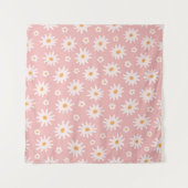 Daisy bloemen naadloos. Floral backaarda Wandkleed (Voorkant)