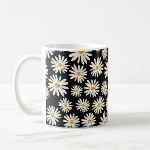 Daisy bloemen naadloos patroon. Di Koffiemok