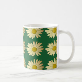 Daisy bloemen op een groene gras koffiemok