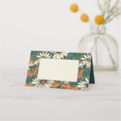 daisy bloemen patroon gastnaamplaatje plaatskaartje (Achterkant)