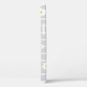 Daisy Bloemen Patroon Grijs Gestreept Gepersonalis Case-Mate iPhone Case (Achterkant / Rechts)