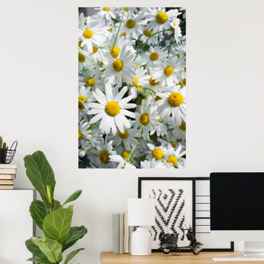 Daisy bloemen poster (Thuiskantoor)