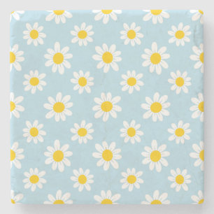 Daisy bloemen stenen onderzetter
