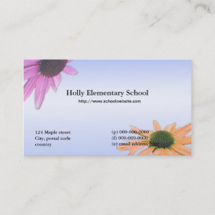 daisy-bloemen voor leraren visitekaartje