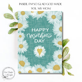 Daisy Bloemen Zalig Moederdag Kaart