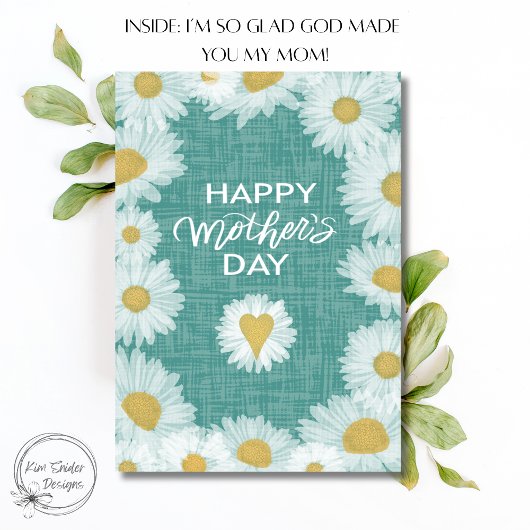 Daisy Bloemen Zalig Moederdag Kaart