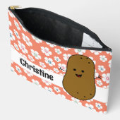 Daisy Bloemen Zalm Roze Bruine Aardappel Custom Etui (Open)