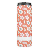 Daisy Bloemen Zalm Roze Bruine Aardappel Custom Thermosbeker (Achterkant)