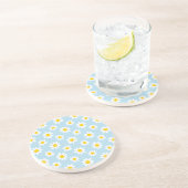 Daisy bloemen zandsteen onderzetter (Zijkant)