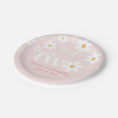 Daisy bloemenfeest 2e verjaardag papieren bordje (Gekanteld)