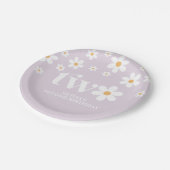 Daisy bloemenfeest 2e verjaardag papieren bordje (Gekanteld)