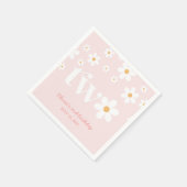 Daisy bloemenfeest 2e verjaardag servet (Hoek)