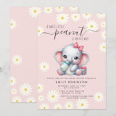 Daisy bloemenolifant met Baby shower Kaart (Voorkant / Achterkant)