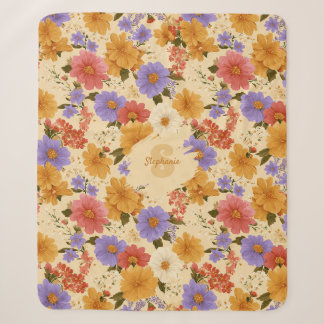  daisy bloemenpatroon (2) sherpa deken