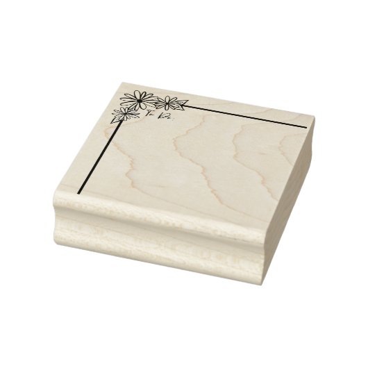 Daisy bloemenrand en lijststempel rubberstempel (Stempel)