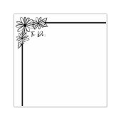 Daisy bloemenrand en lijststempel rubberstempel (Afrduk)