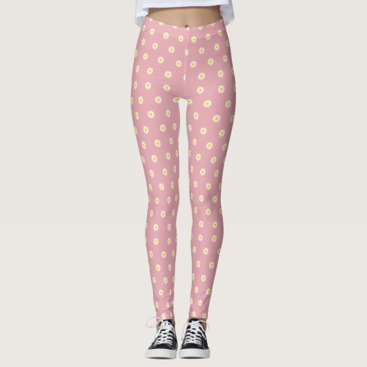 Daisy bloempatroon - Zuiverheid, Onschuld citaat Leggings (Voorkant)