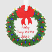 Daisy Blonde Hair Pine met baarmoeder Ornament (achterkant)