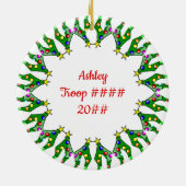 Daisy Blonde Hair Tree Wreath Keramisch Ornament (Achterkant)