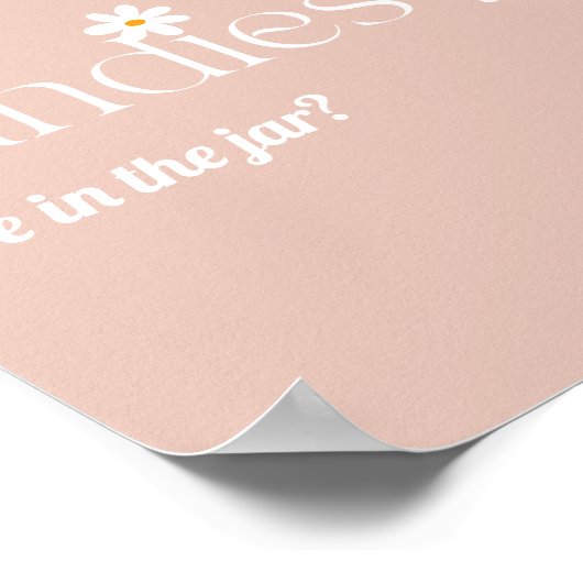 Daisy bloom Boho Girl baby shower game Poster (Hoek)